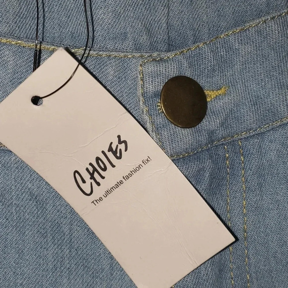 CHOIES Light Blue High Waisted Distressed Jeans - Picture 12 of 13